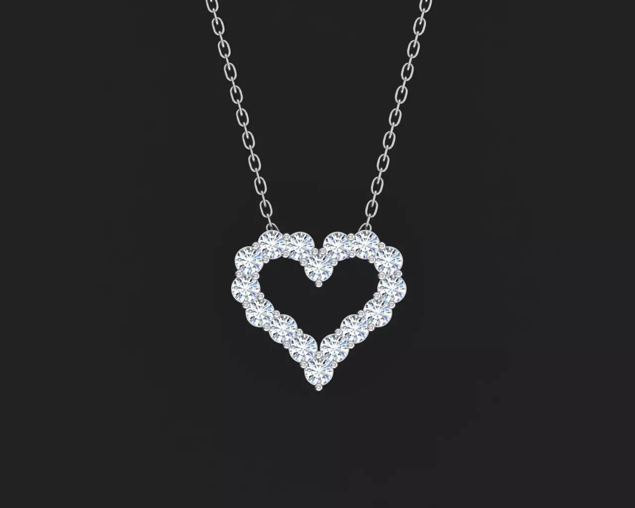 Pendant Heart 3D print model_0