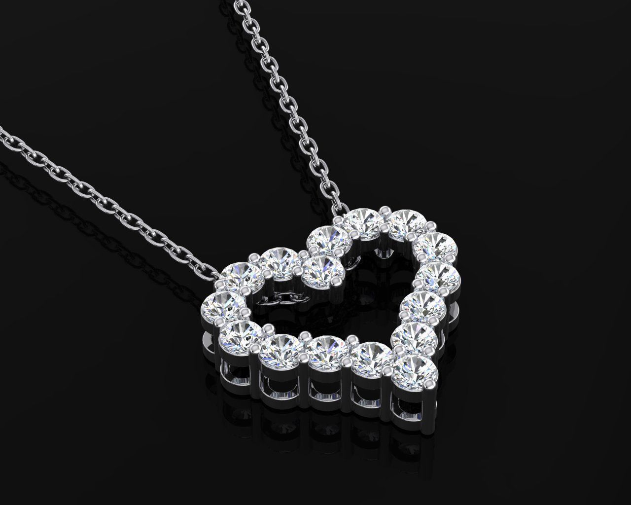 Pendant Heart 3D print model_1