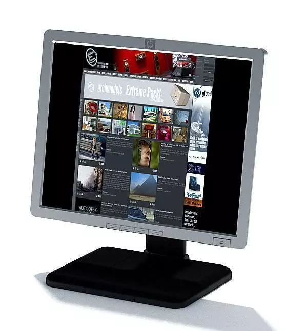 Hp Monitor 20 3D model_0