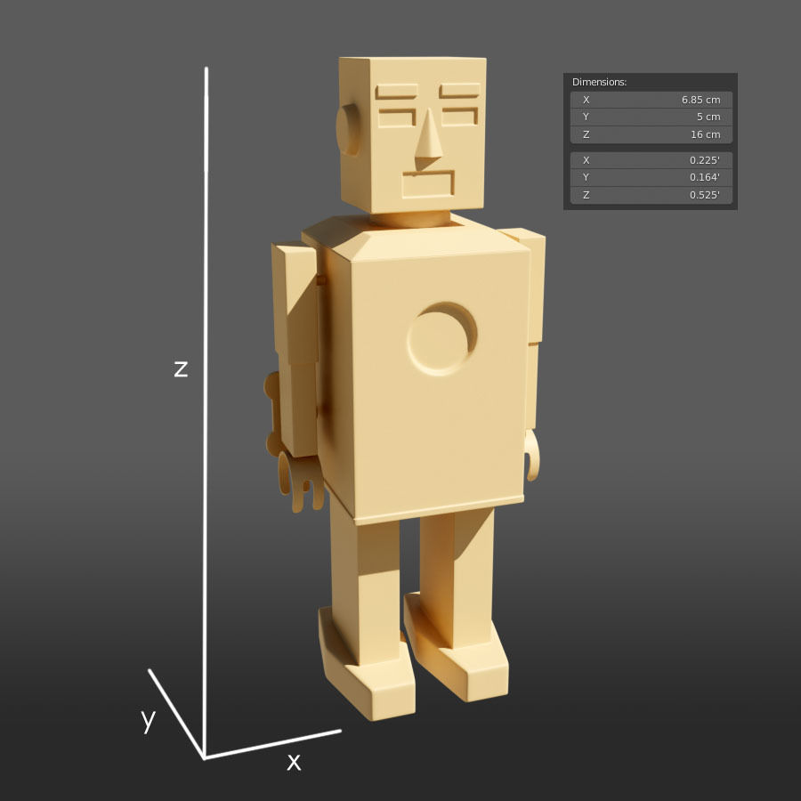 Toy Robot Lilliput - 3D printing 3D print model_2
