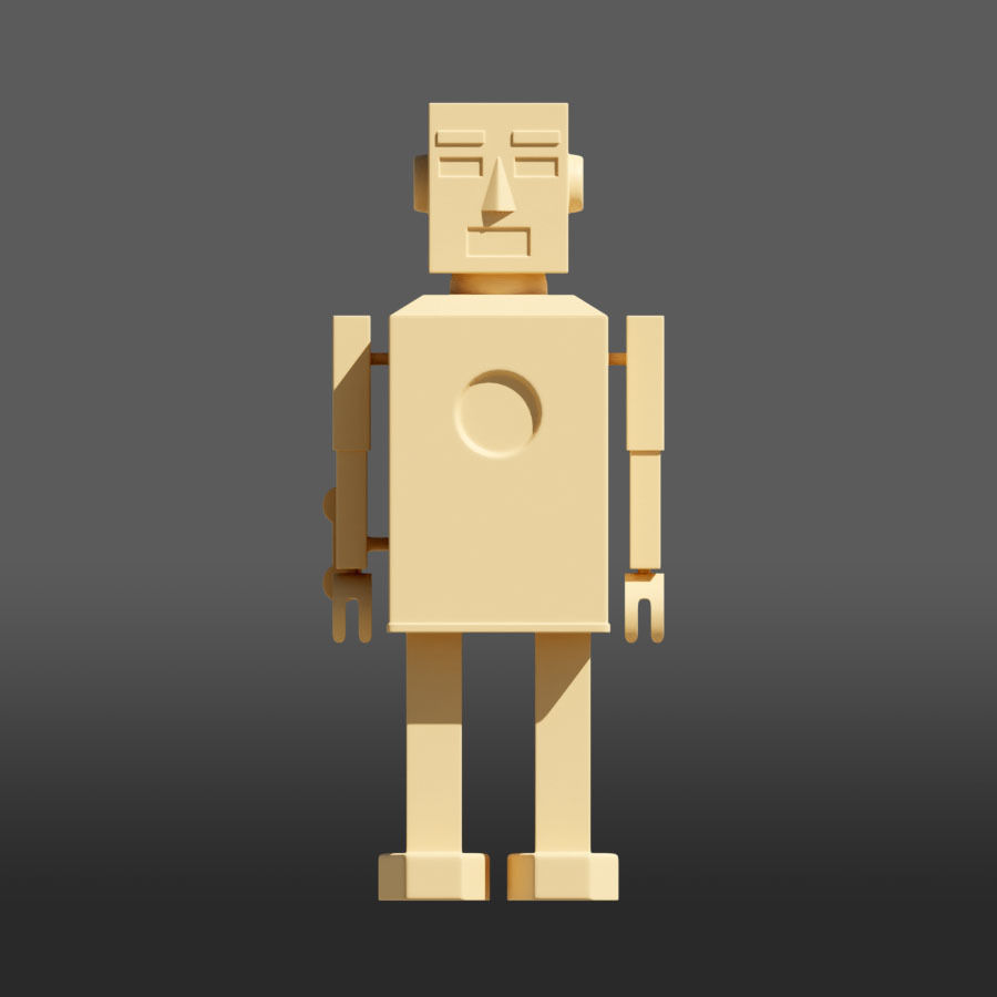 Toy Robot Lilliput - 3D printing 3D print model_3