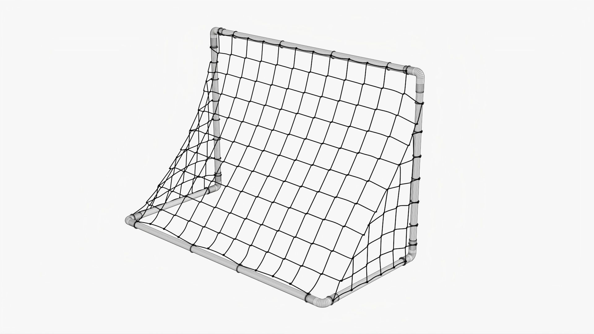 Small soccer goal 3D model_7