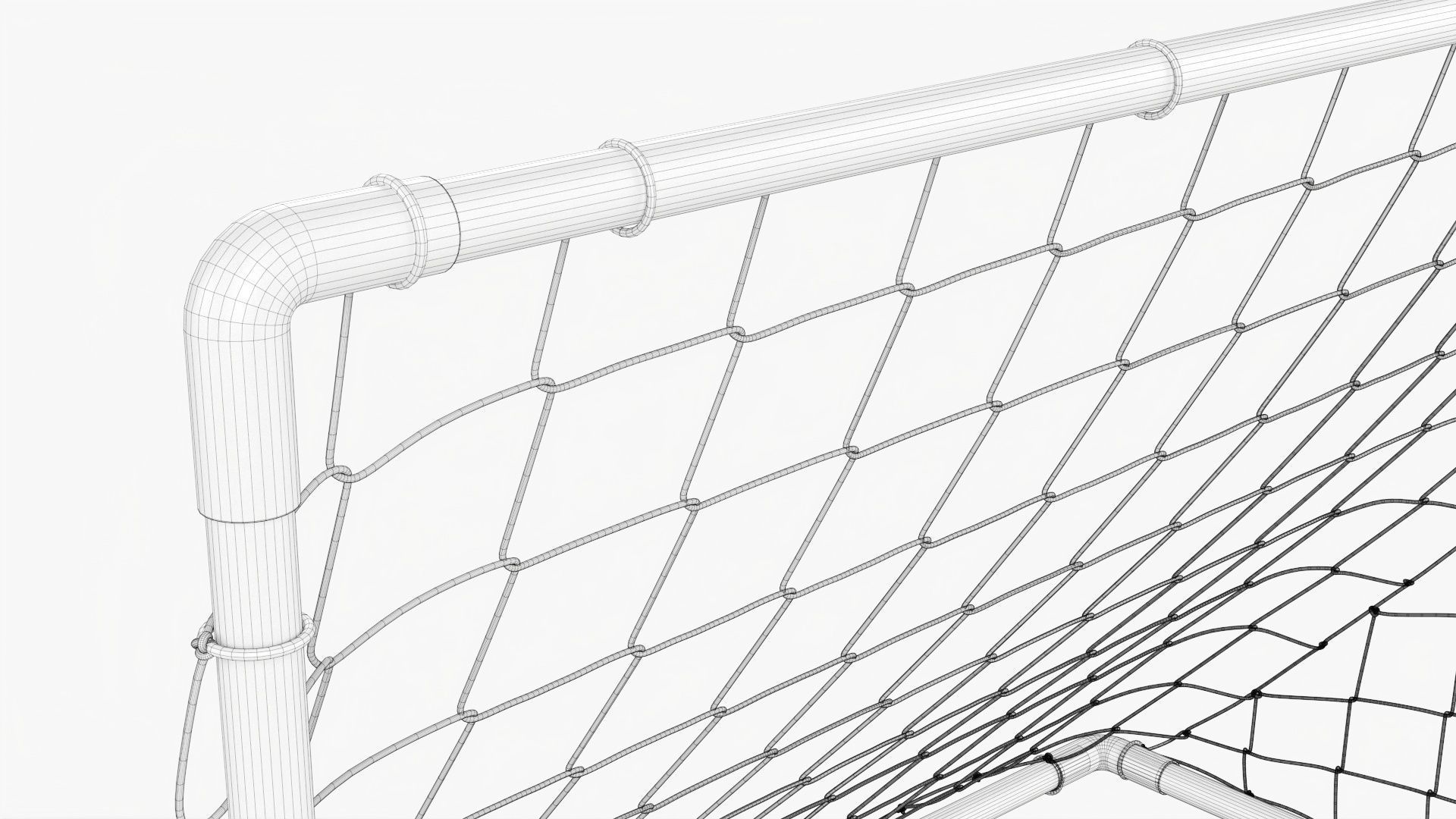 Small soccer goal 3D model_8