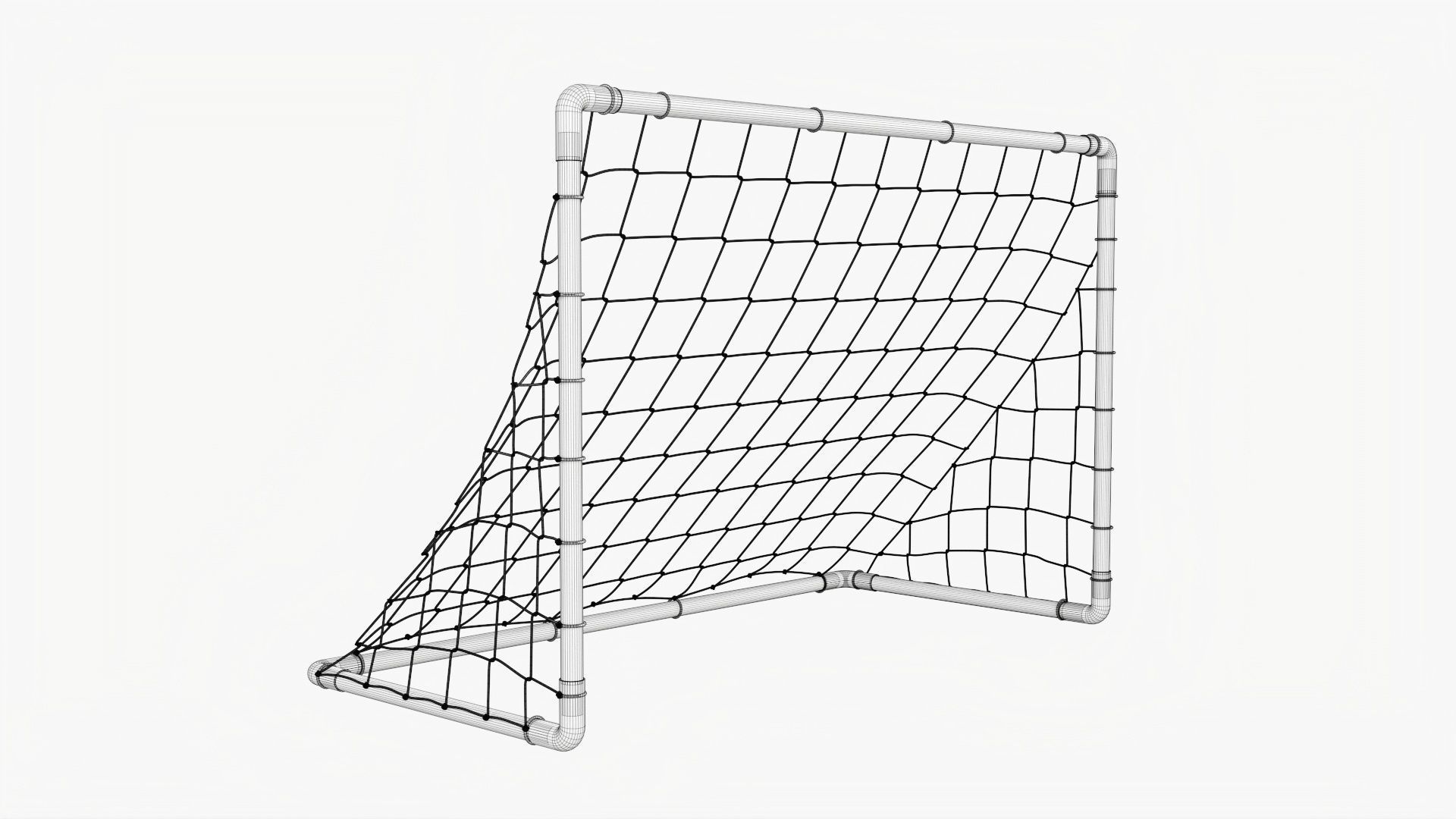 Small soccer goal 3D model_6