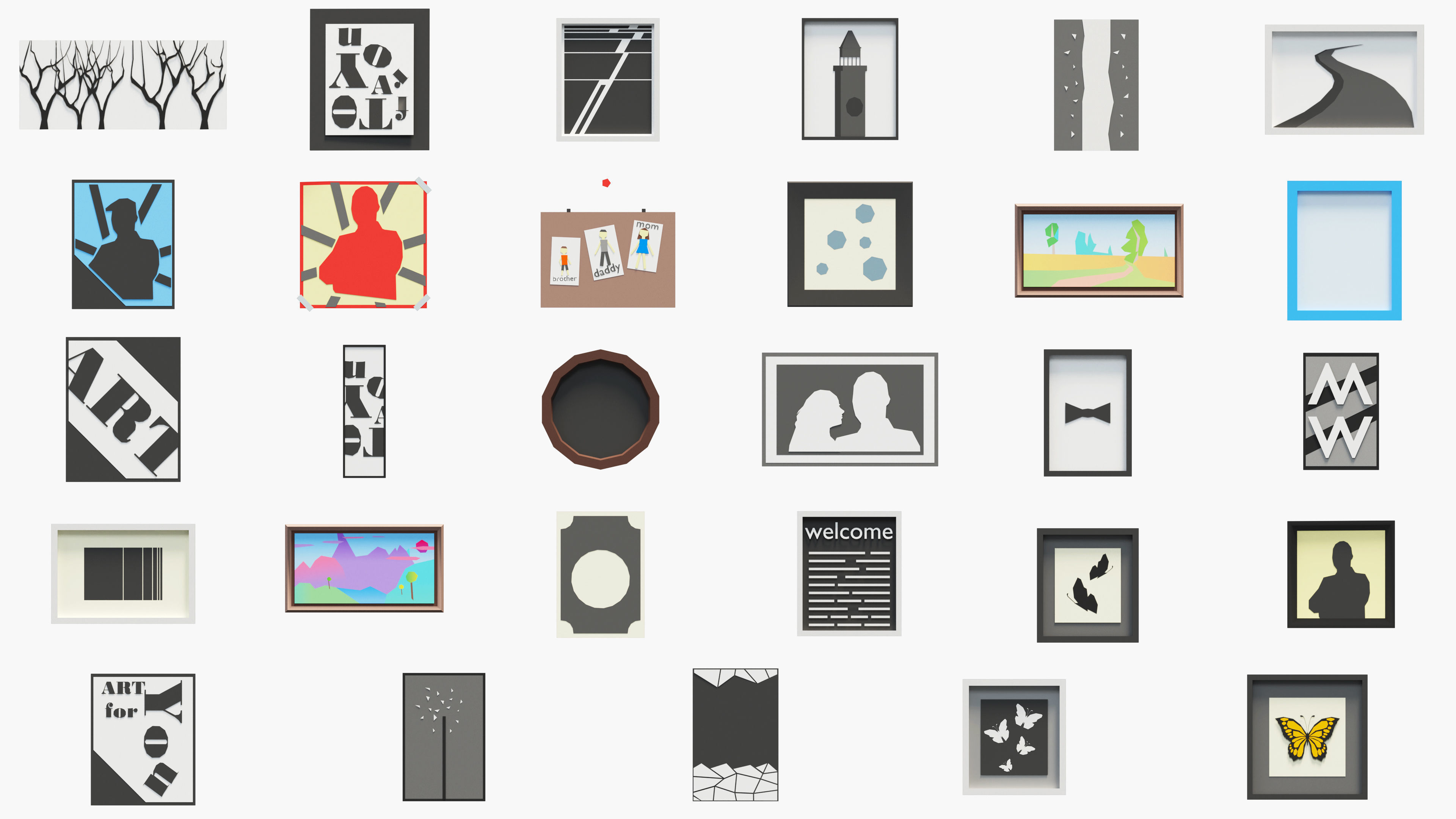 Interior 3 Low-poly 3D model_41