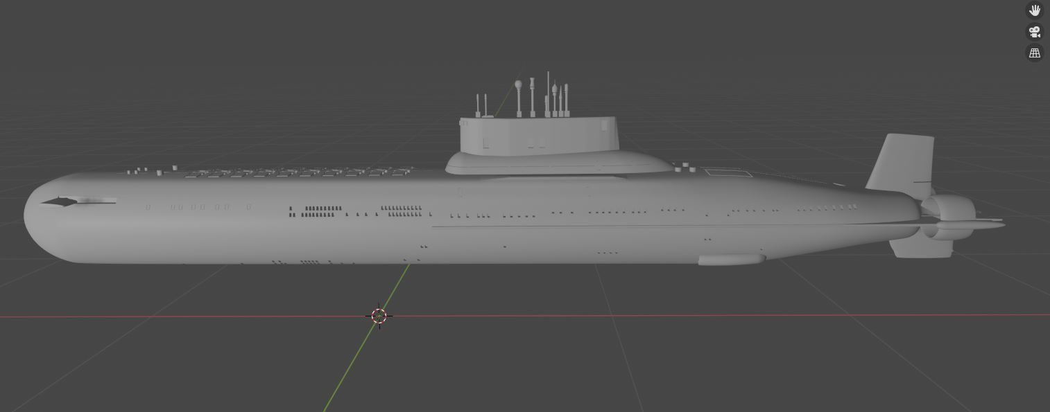 Class Typhoon USSR Submarine - Akoula Project - 3D printing 3D model_1