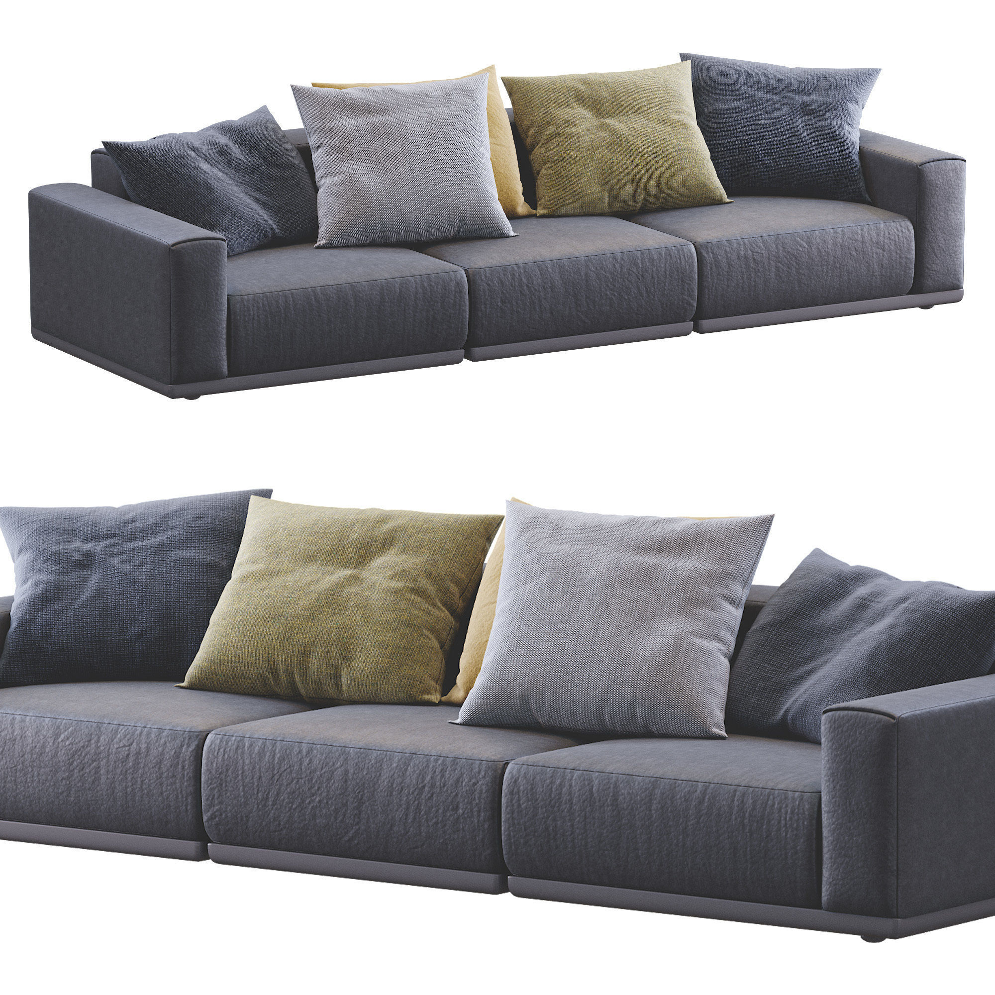 Leather Sofa Xyz 3 3D model_5