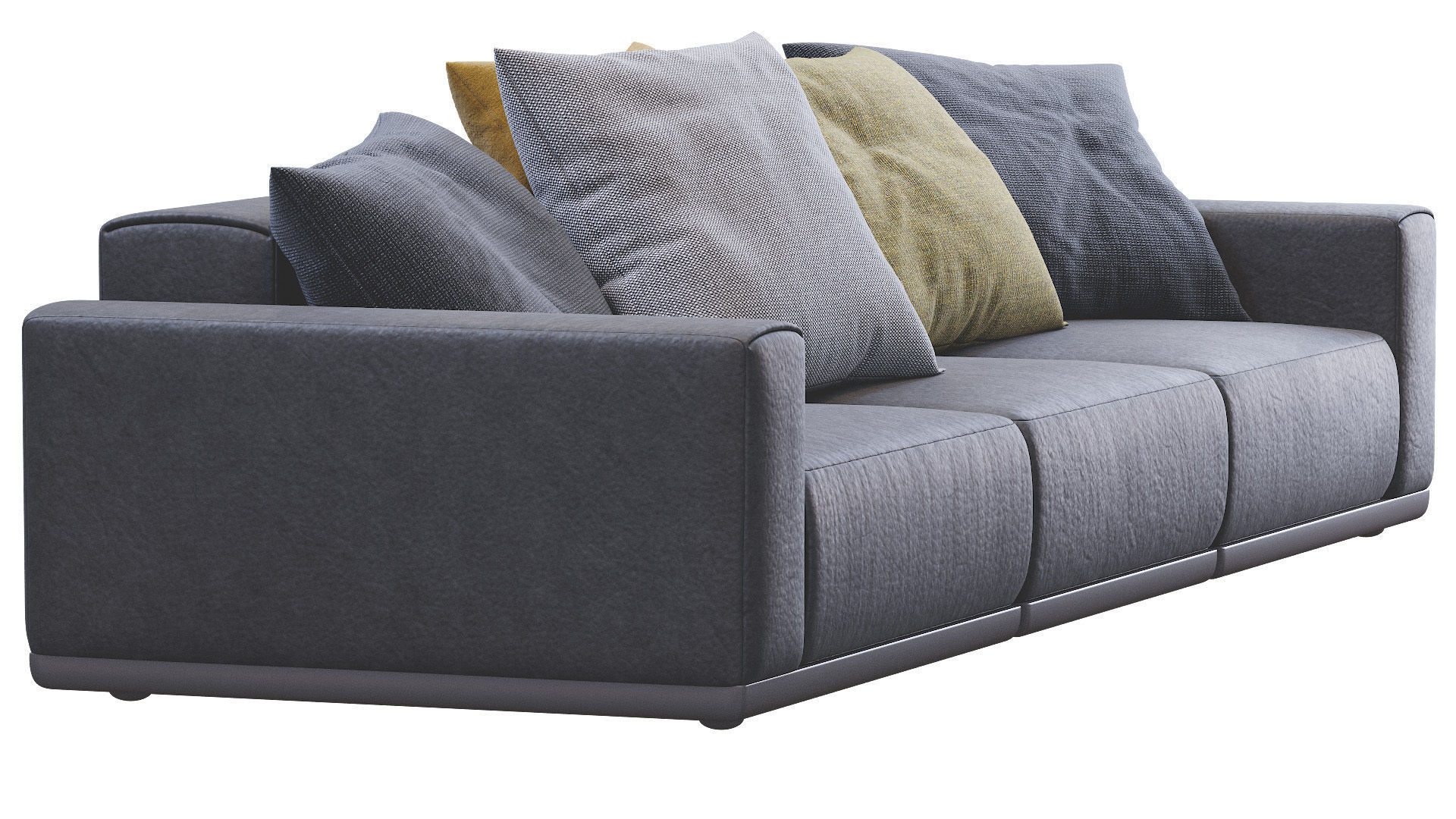 Leather Sofa Xyz 3 3D model_4