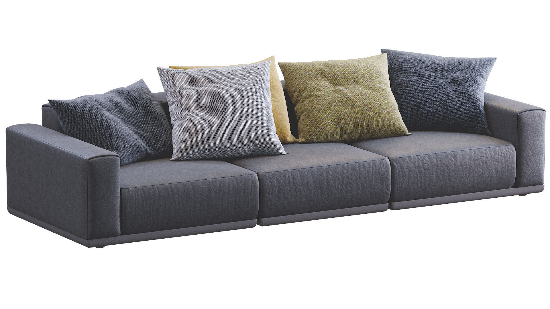 Leather Sofa Xyz 3 3D model_2