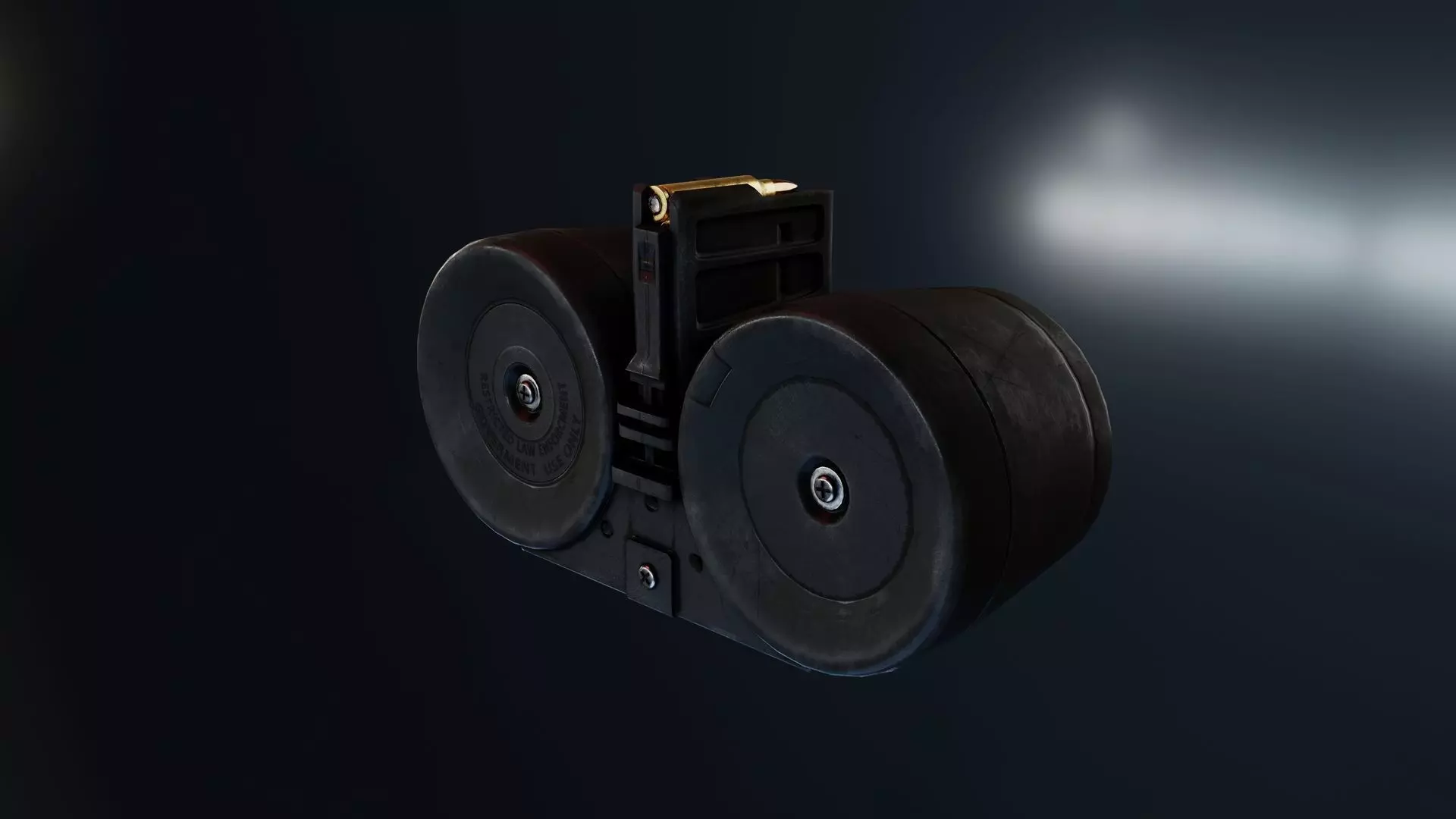 HK XM8 G36 Drum Magazine Low-poly 3D model_0