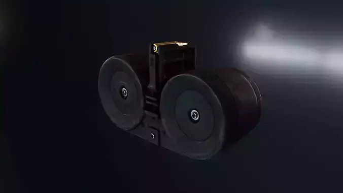 HK XM8 G36 Drum Magazine Low-poly 3D model