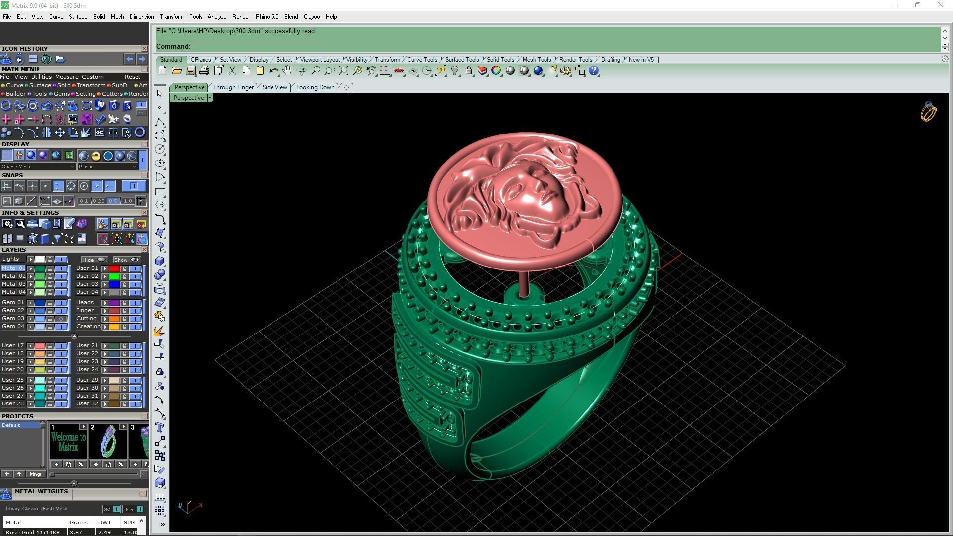 3d-model medusa ring 3D print model_15