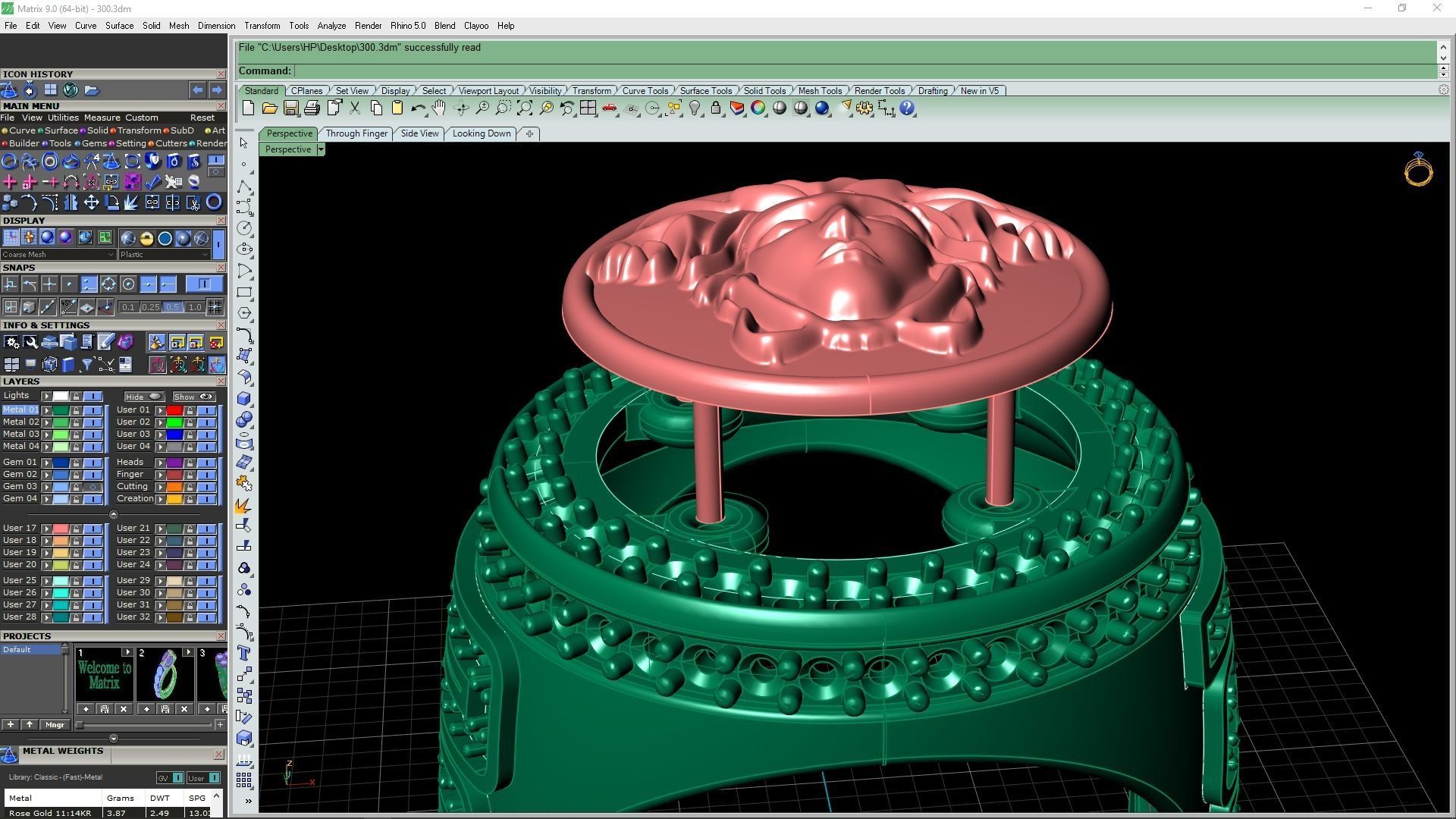 3d-model medusa ring 3D print model_17