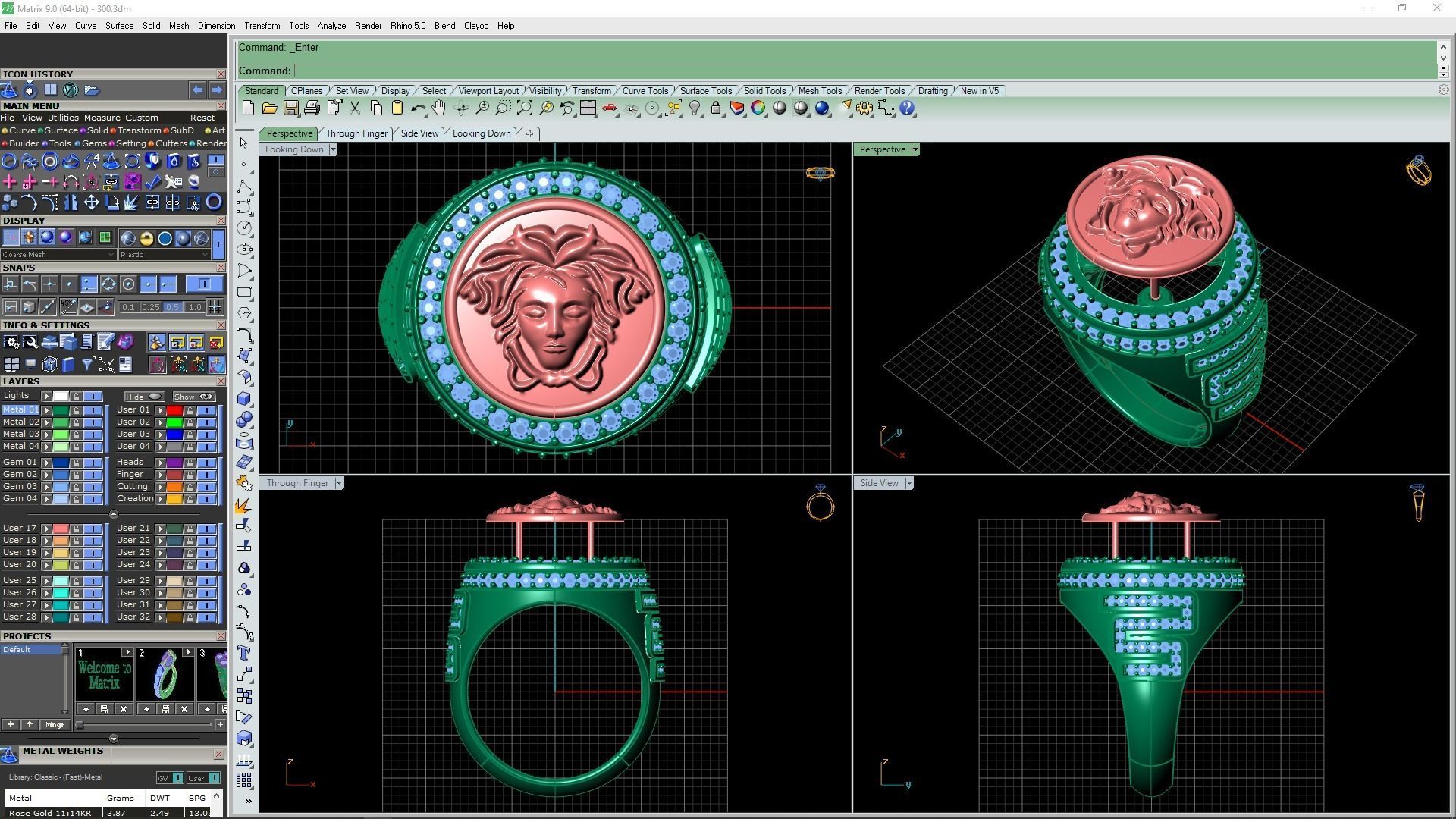 3d-model medusa ring 3D print model_19