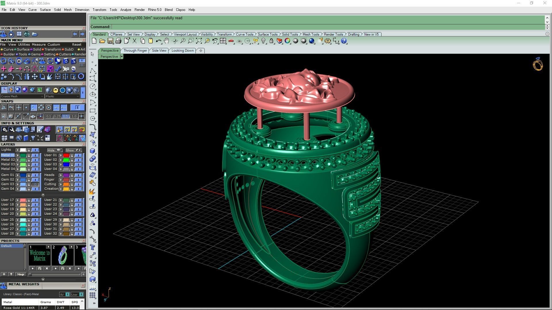 3d-model medusa ring 3D print model_16