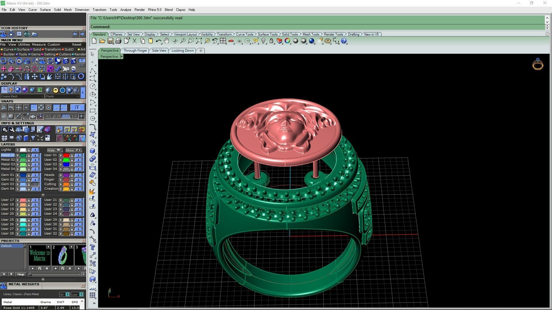 3d-model medusa ring 3D print model_14