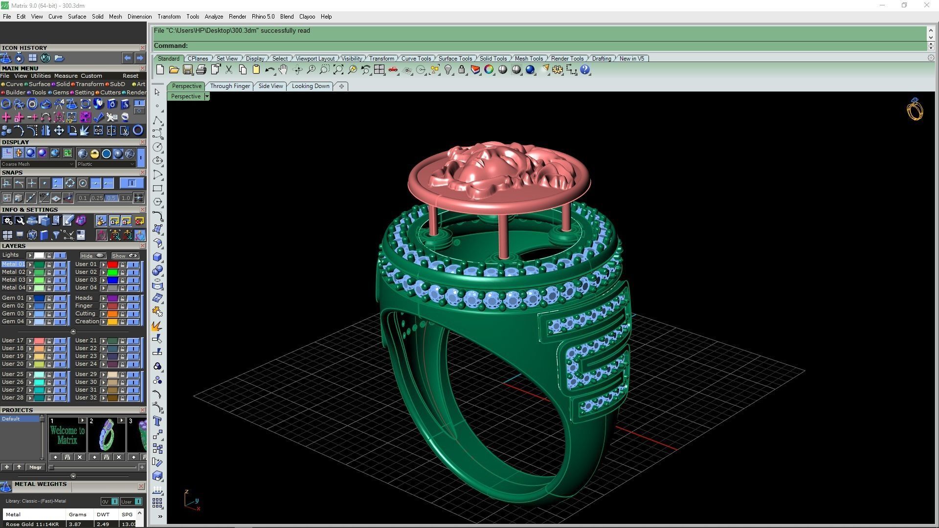 3d-model medusa ring 3D print model_21