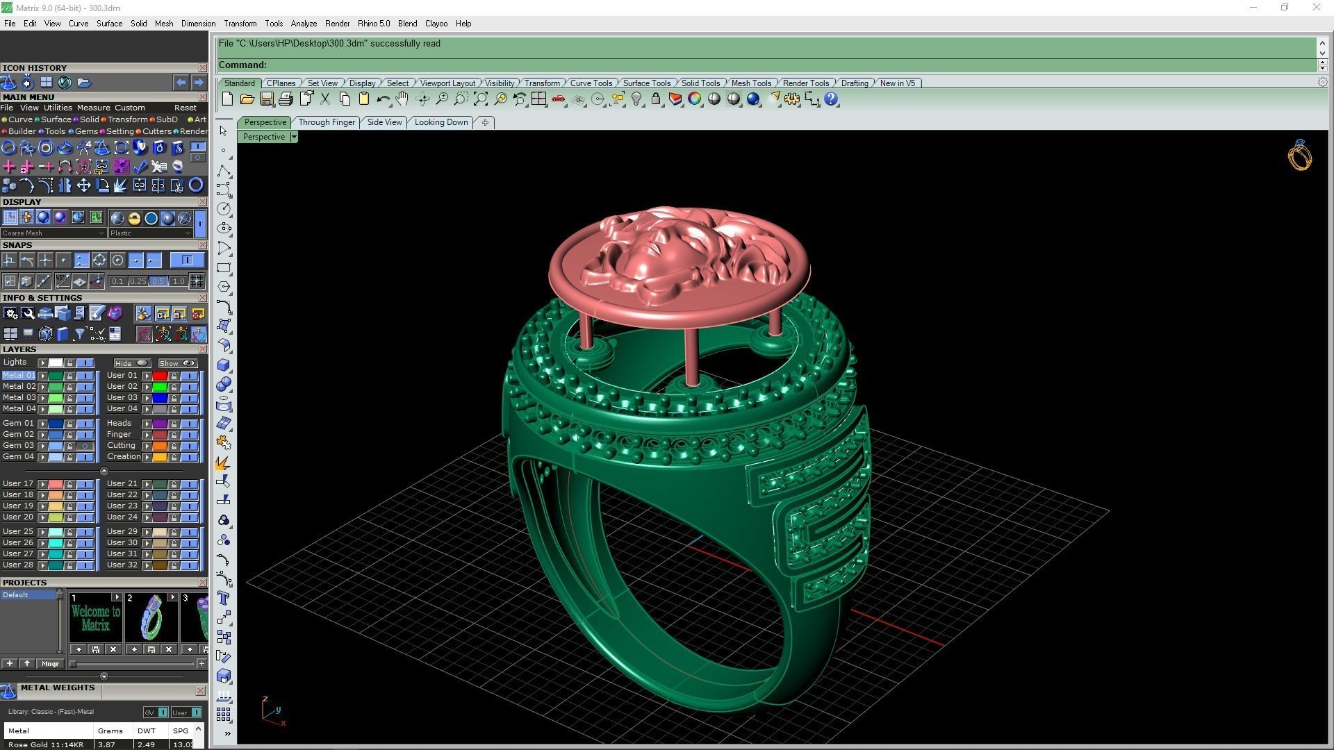 3d-model medusa ring 3D print model_5