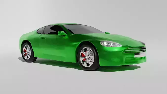 Low poly car model for games Free low-poly 3D model