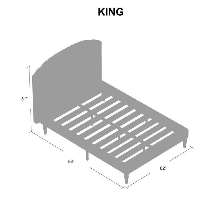 Evendale Tufted Upholstered Low Profile Platform Bed - 2 Colour 3D model_2