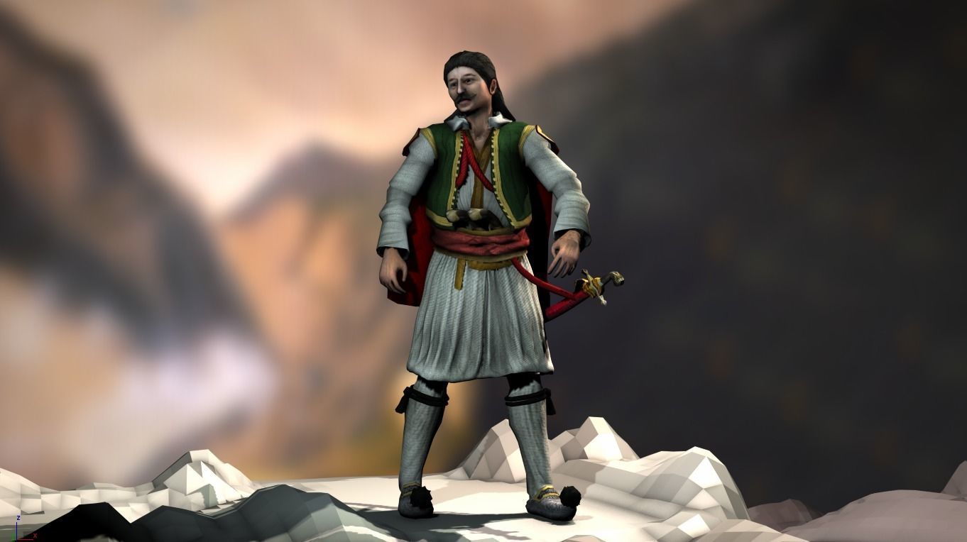 Athanasios Diakos Low-poly 3D model_4