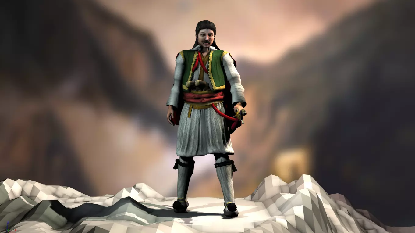 Athanasios Diakos Low-poly 3D model_0