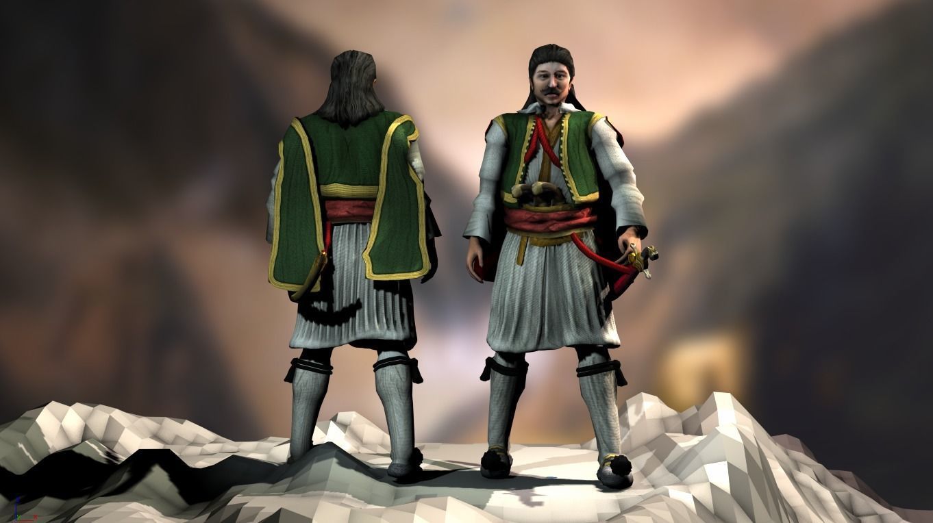 Athanasios Diakos Low-poly 3D model_6