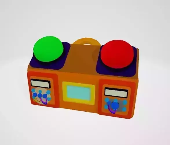 Kids Fidget Toy Radio 3D model