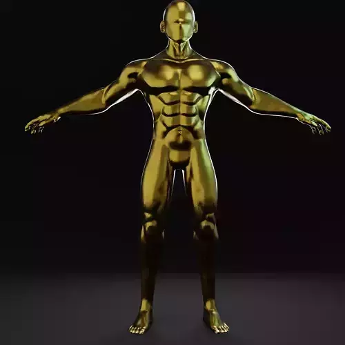 Lowpoly muscular Man 