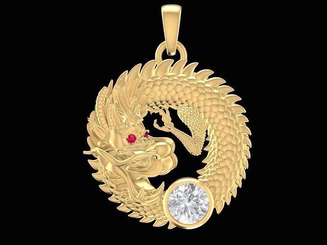dragon pendant 2261 3D print model