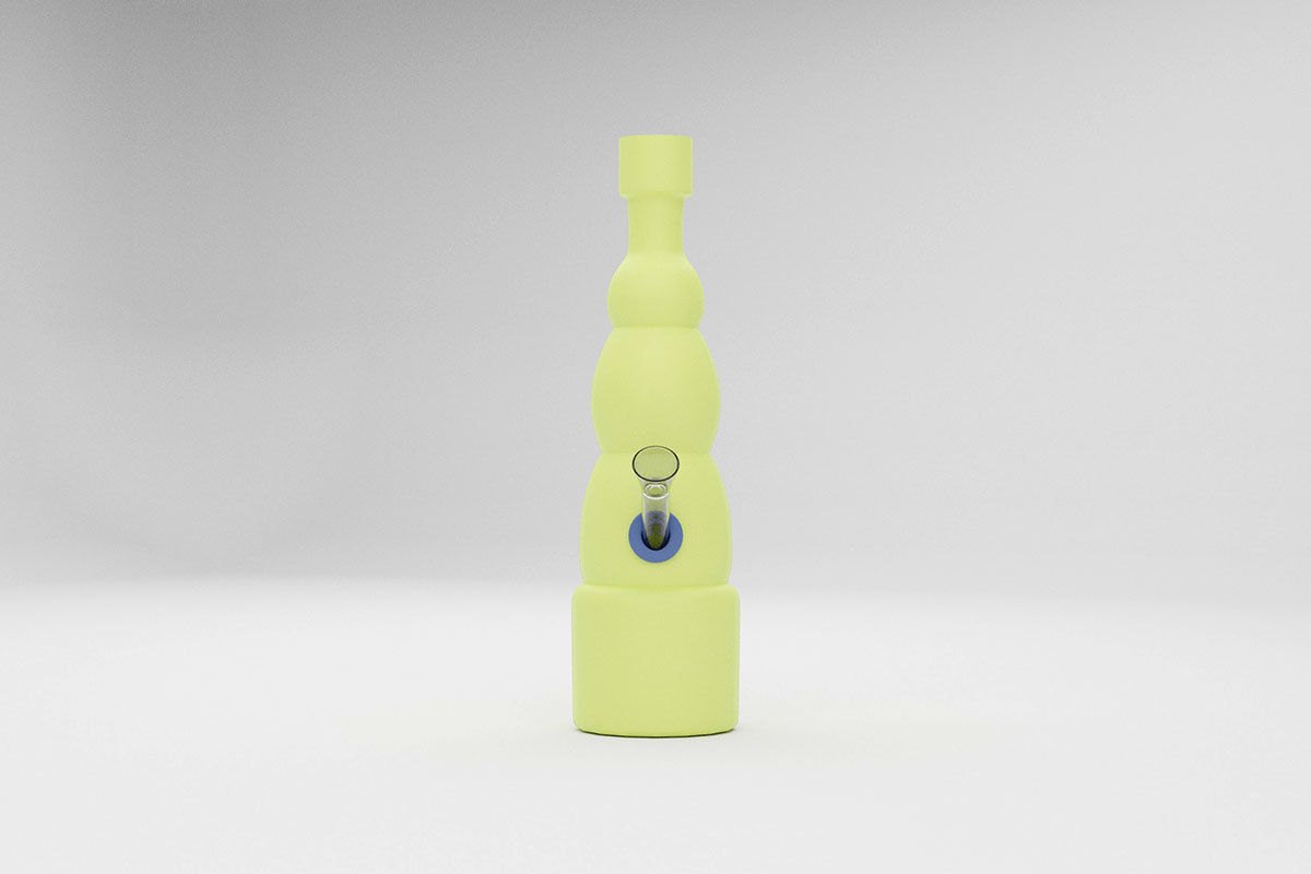 Simple Marihuana Smoking Bong Low-poly 3D model_1