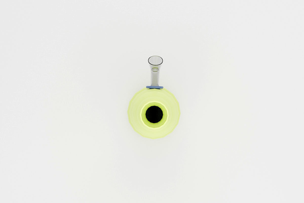 Simple Marihuana Smoking Bong Low-poly 3D model_3