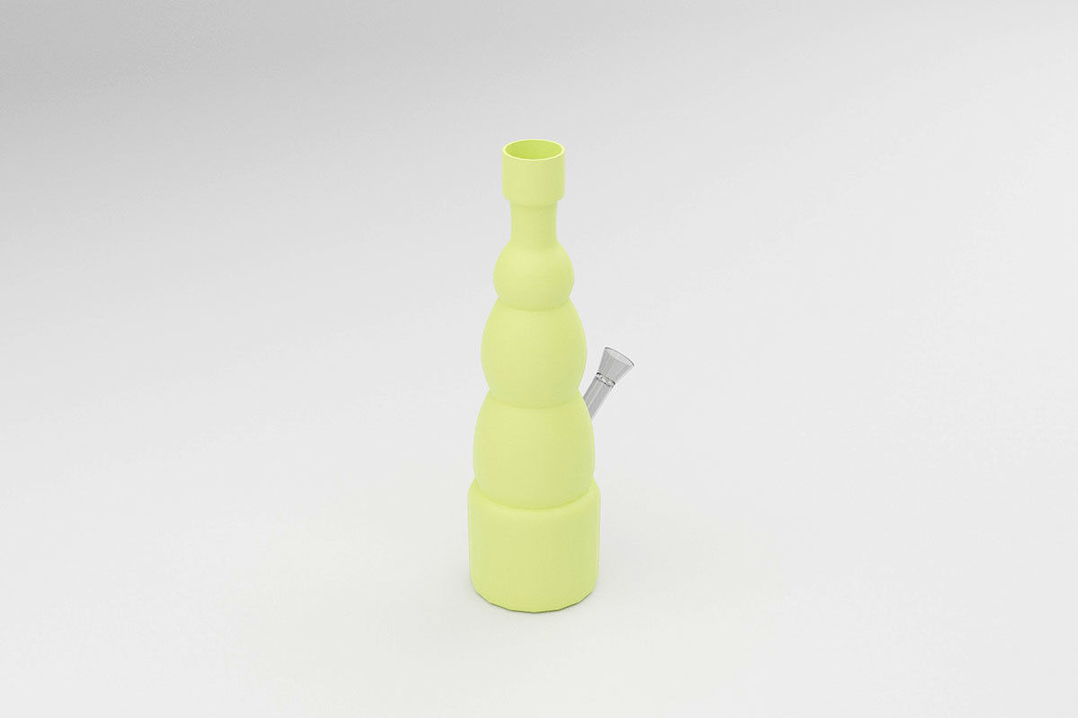 Simple Marihuana Smoking Bong Low-poly 3D model_6