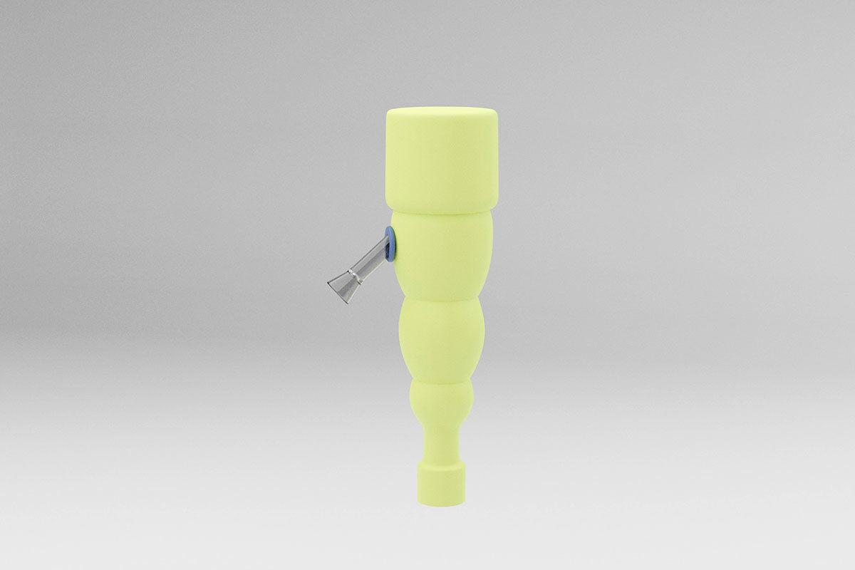 Simple Marihuana Smoking Bong Low-poly 3D model_11