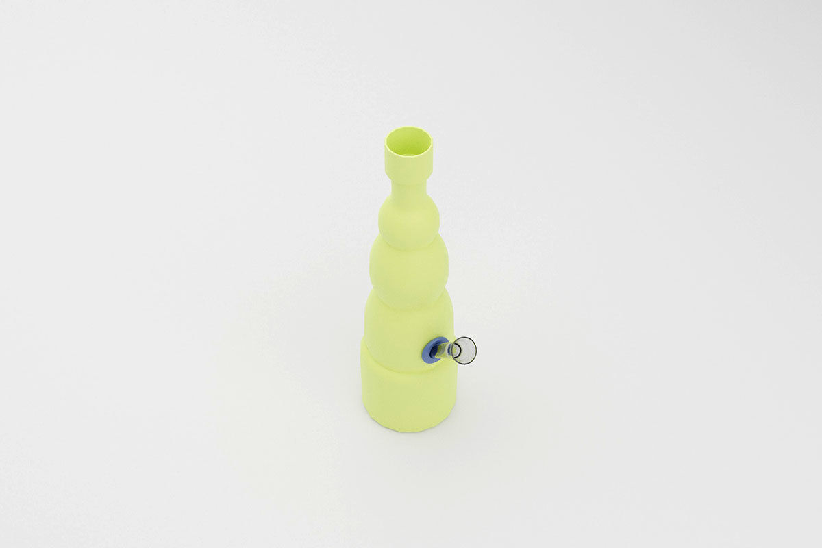 Simple Marihuana Smoking Bong Low-poly 3D model_7