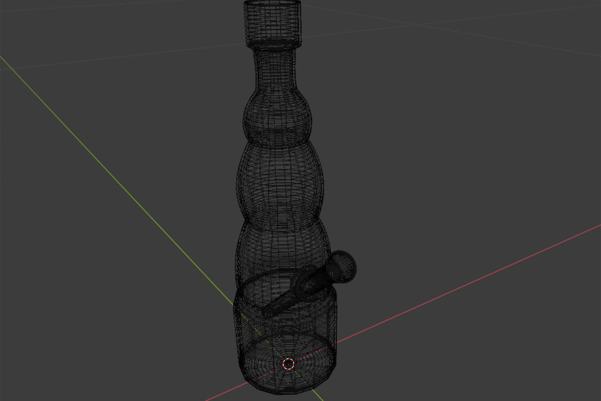 Simple Marihuana Smoking Bong Low-poly 3D model_25
