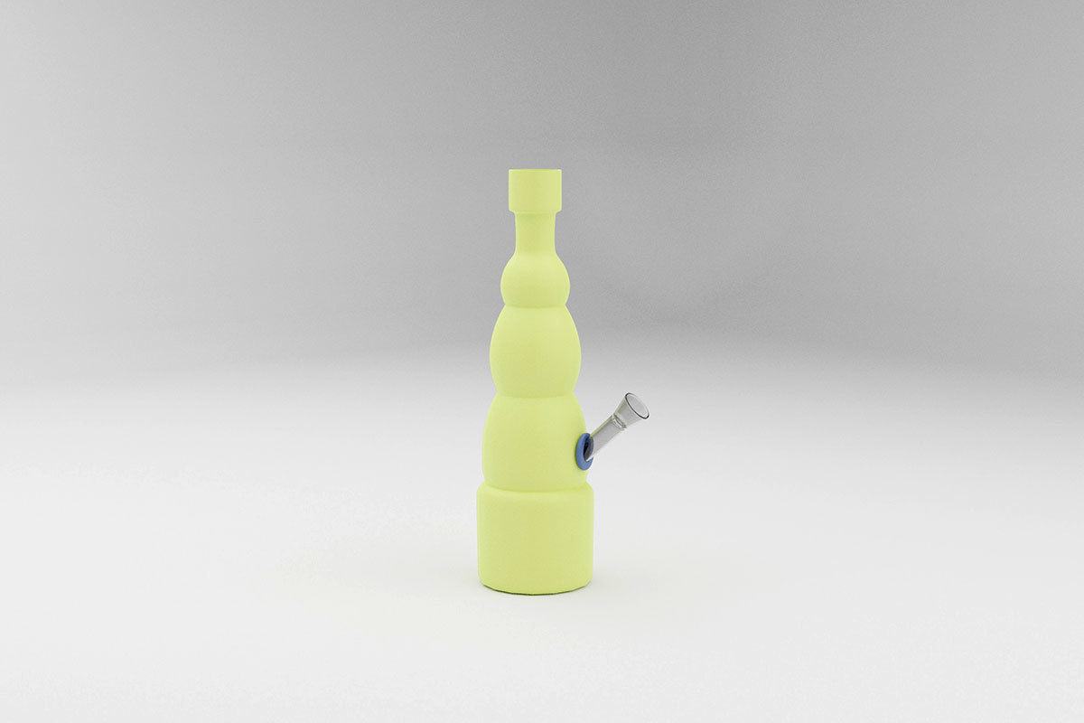 Simple Marihuana Smoking Bong Low-poly 3D model_8