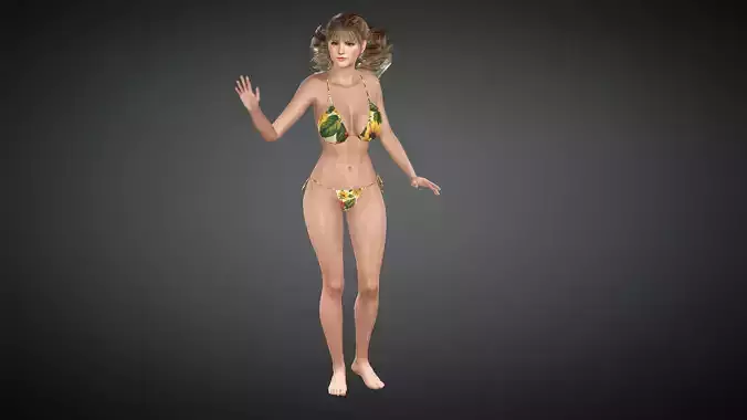 AAA Realistic Female Character 14 Low-poly 3D model