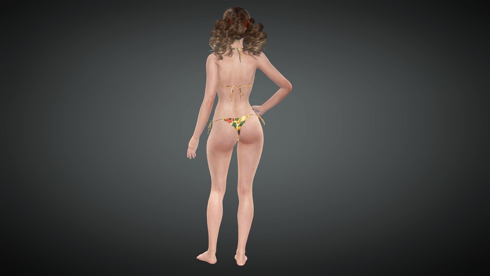 AAA Realistic Female Character 14 Low-poly 3D model_4