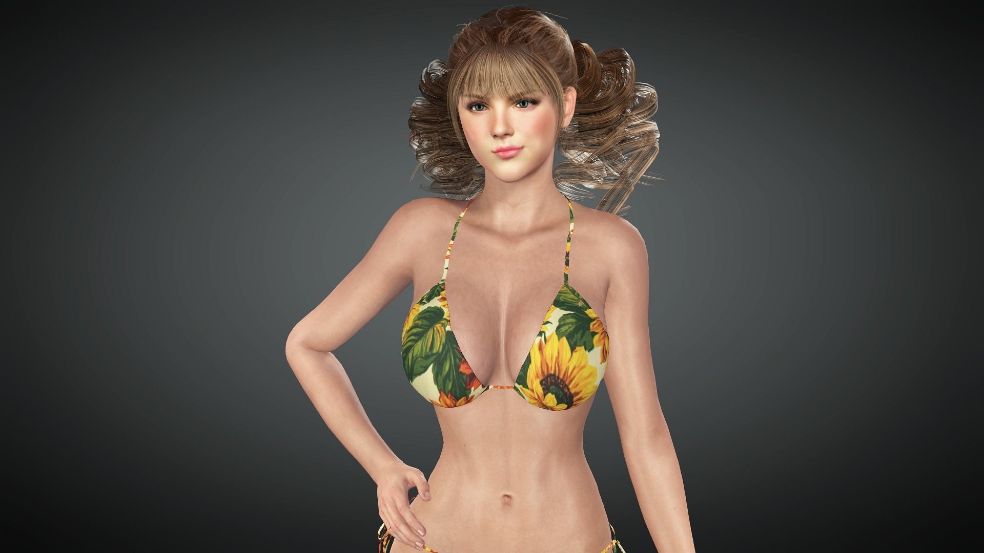 AAA Realistic Female Character 14 Low-poly 3D model_9