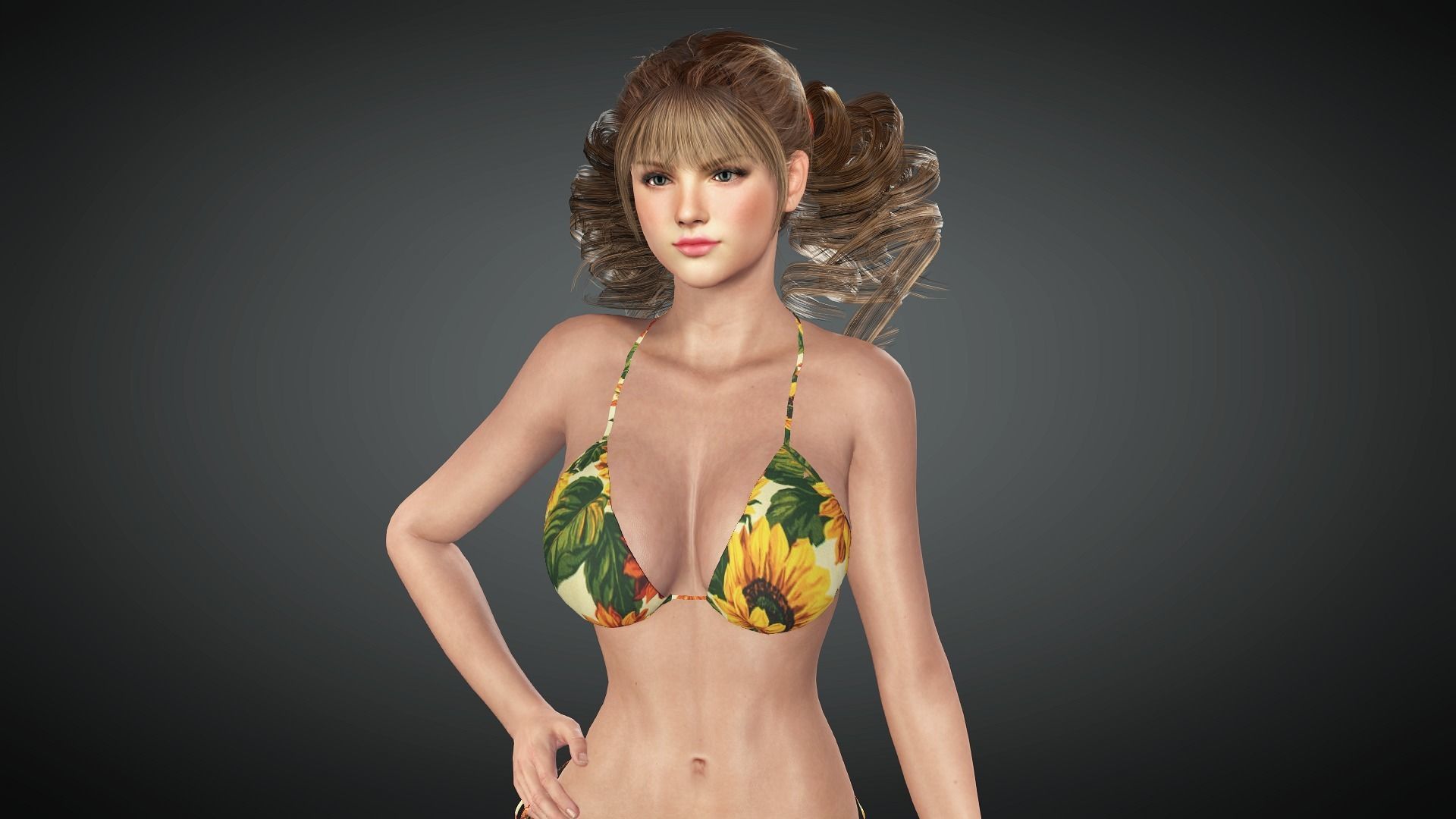 AAA Realistic Female Character 14 Low-poly 3D model_6
