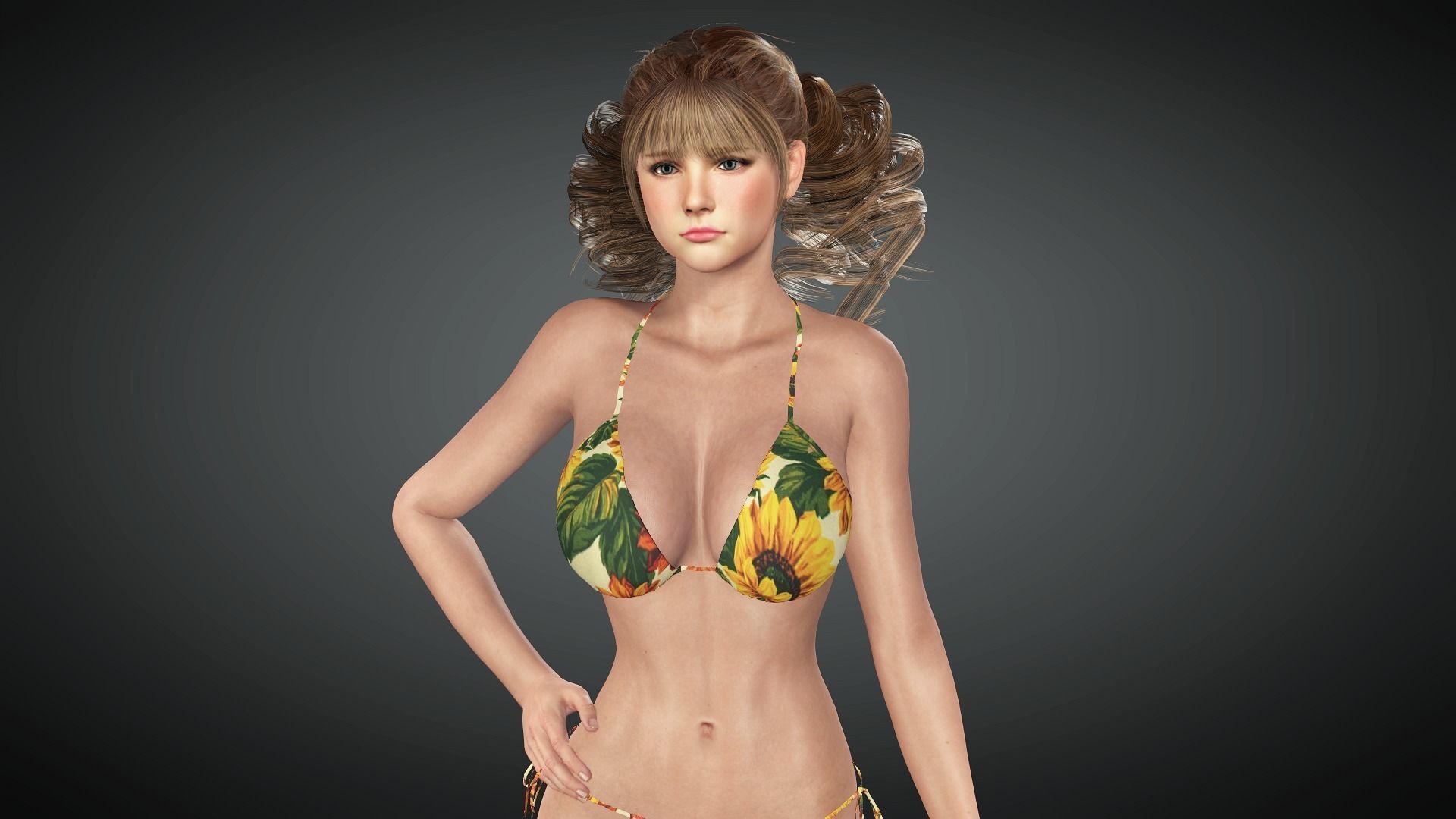 AAA Realistic Female Character 14 Low-poly 3D model_7