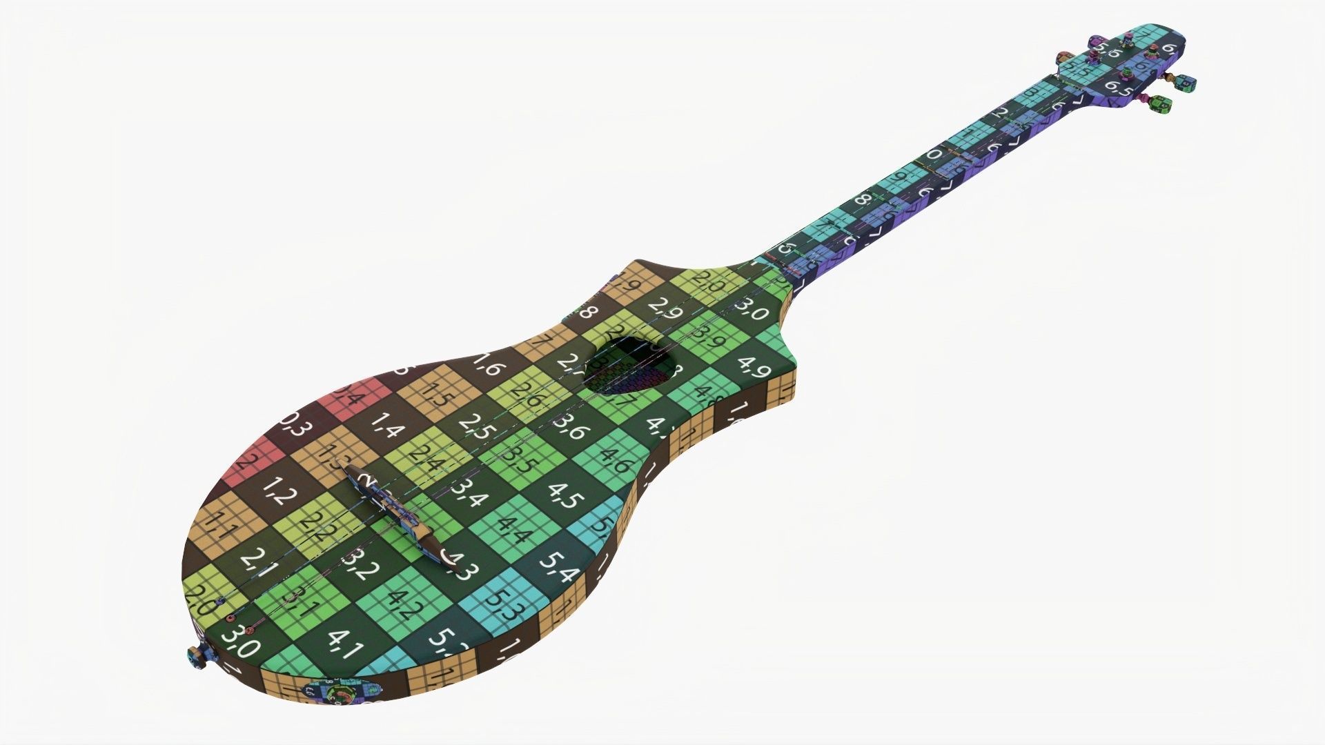 Acoustic instrument 4-string 02 3D model_23