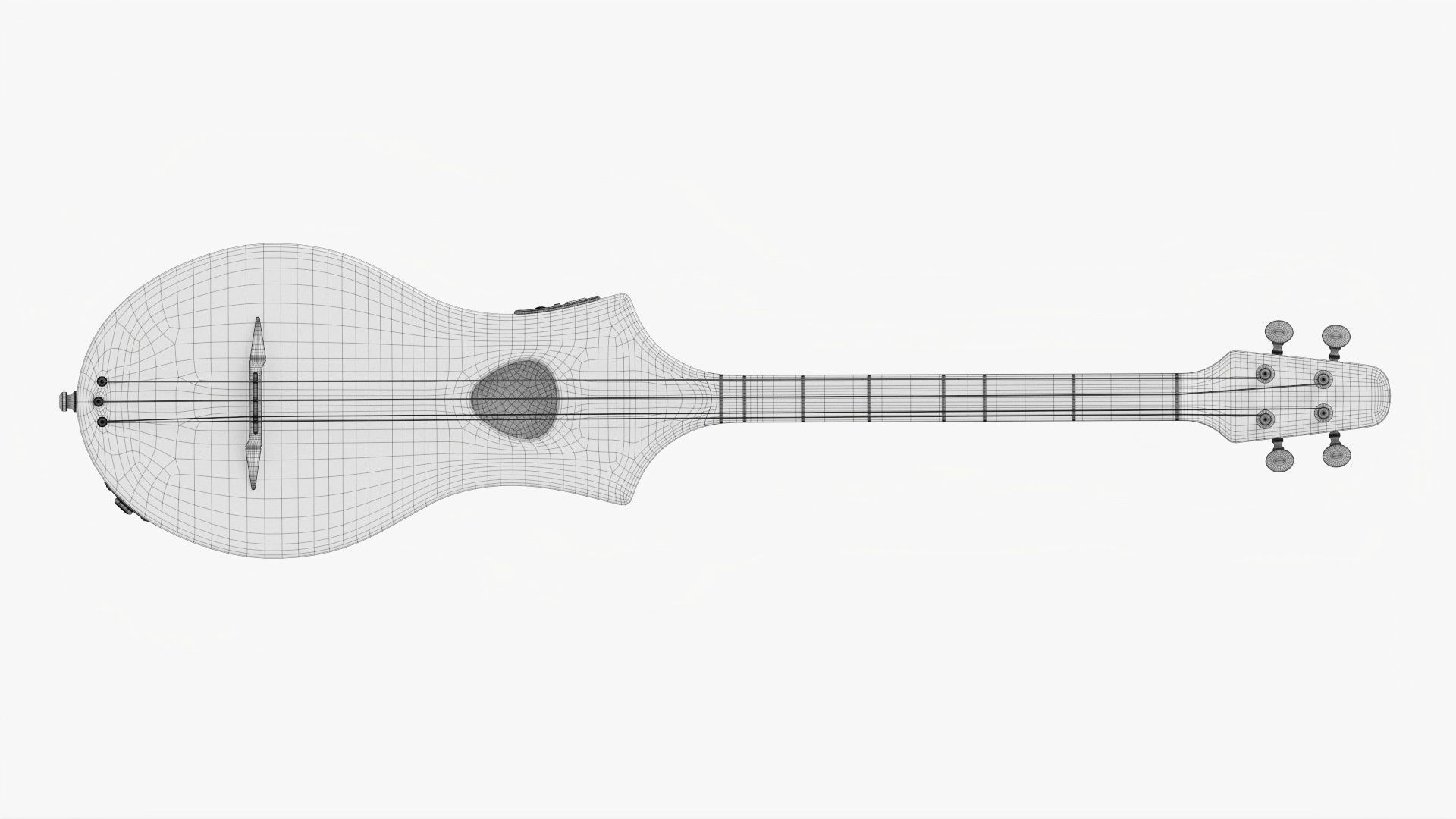 Acoustic instrument 4-string 02 3D model_22