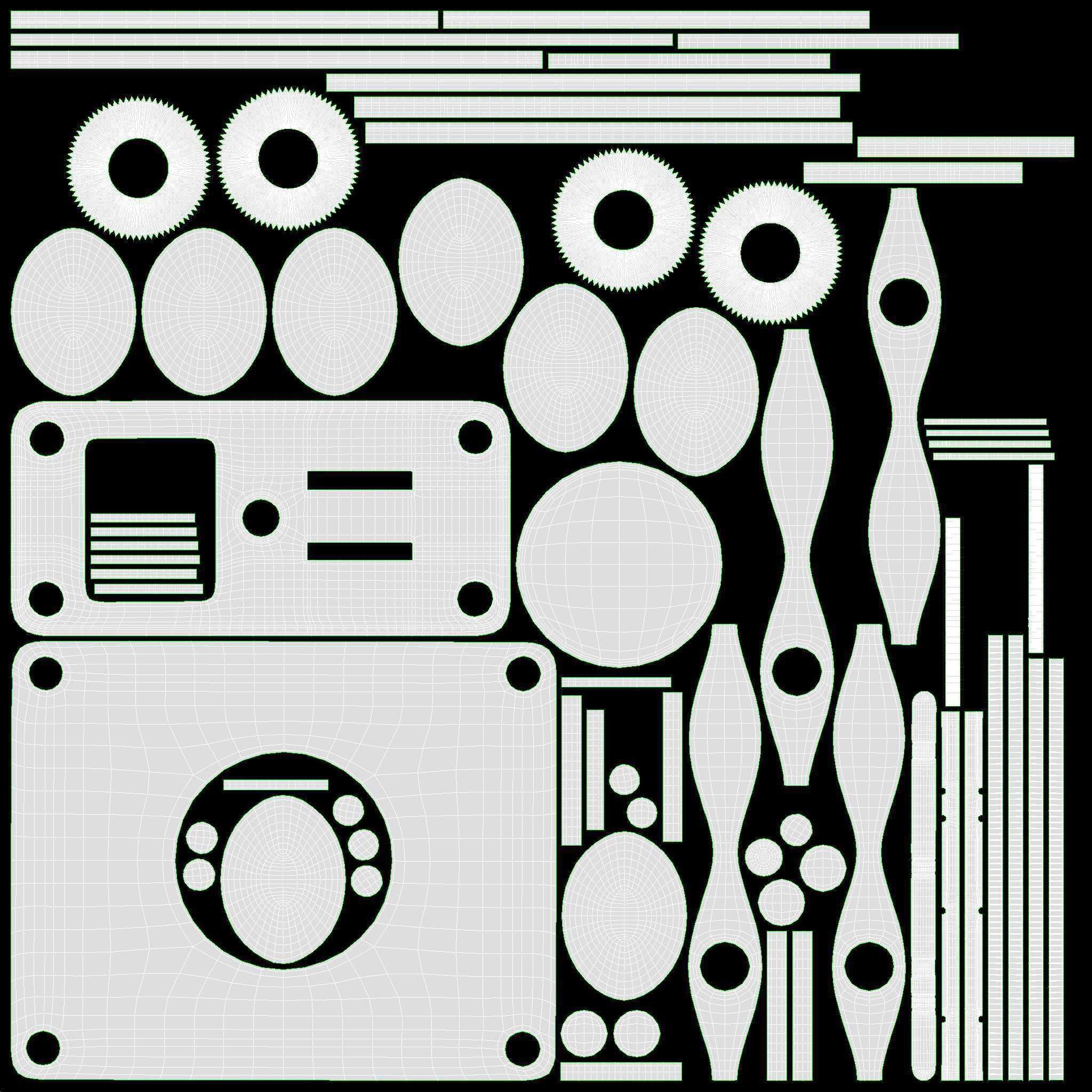 Acoustic instrument 4-string 02 3D model_28