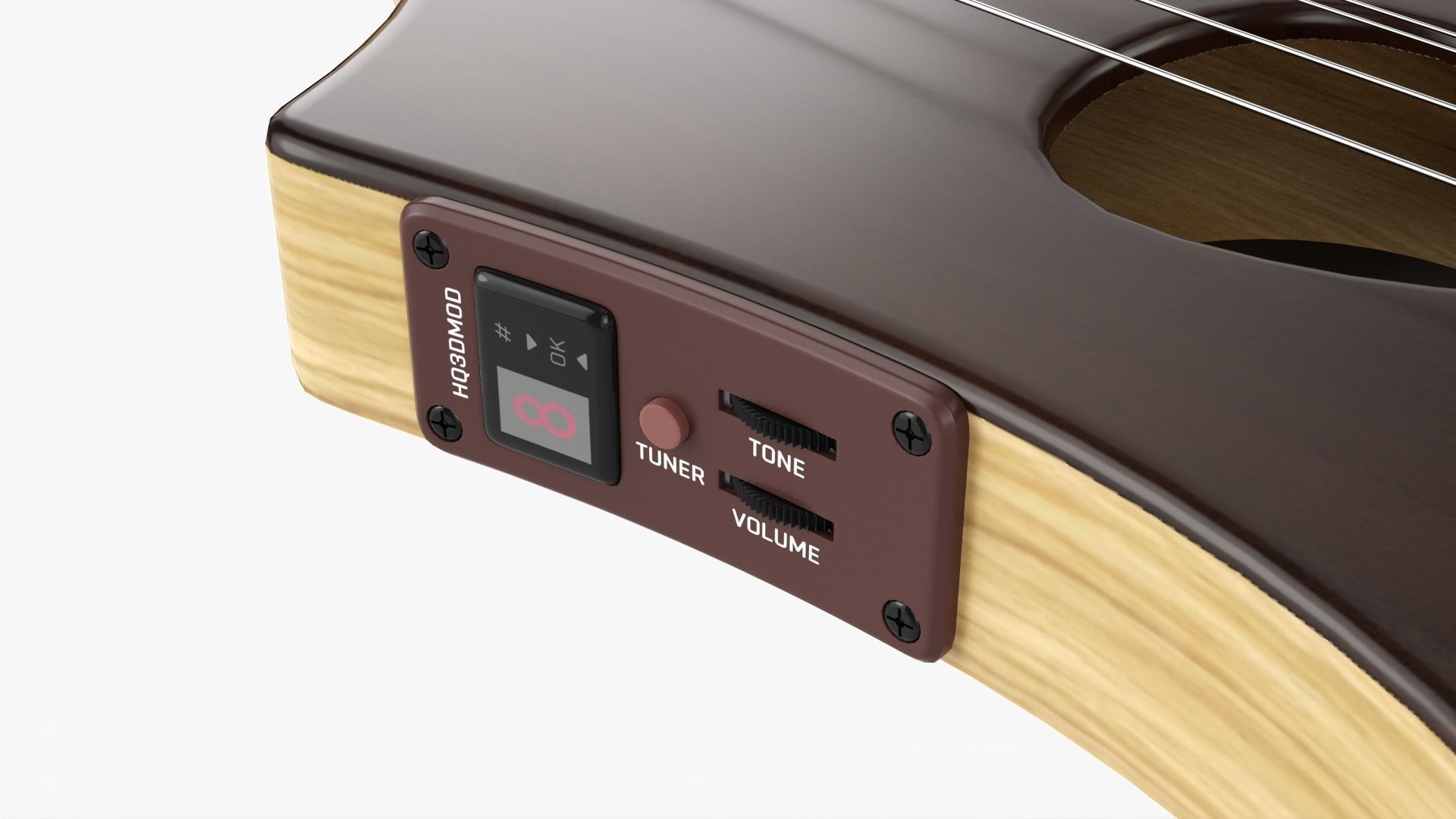 Acoustic instrument 4-string 02 3D model_4