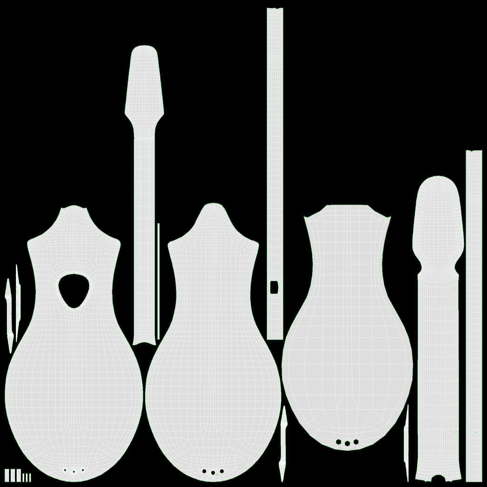 Acoustic instrument 4-string 02 3D model_30