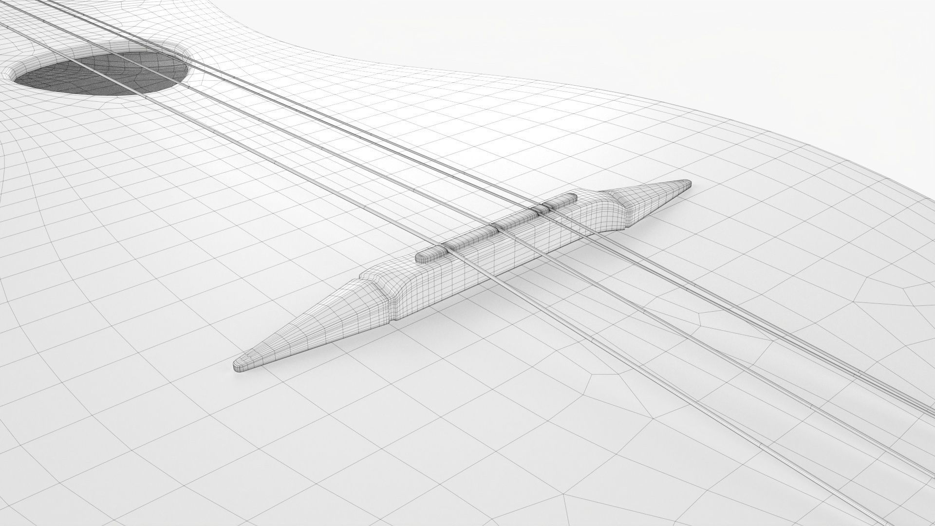 Acoustic instrument 4-string 02 3D model_18