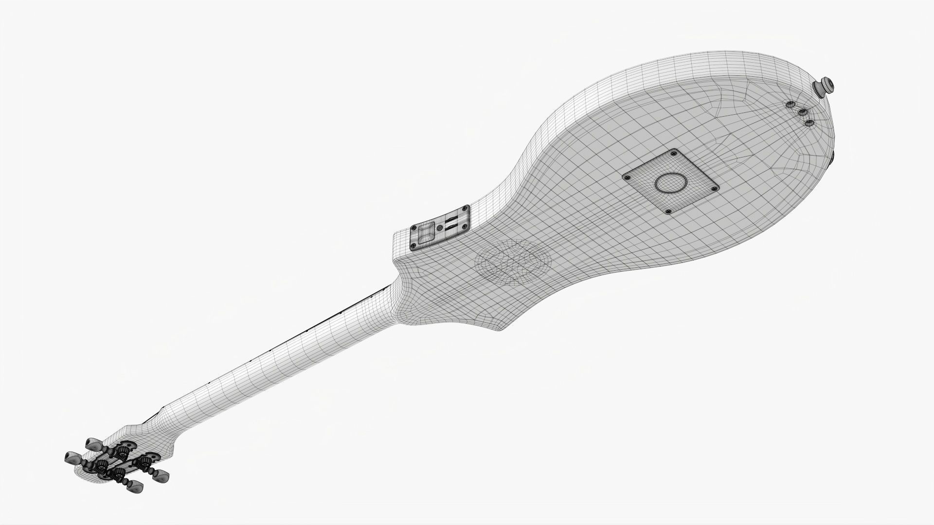 Acoustic instrument 4-string 02 3D model_14