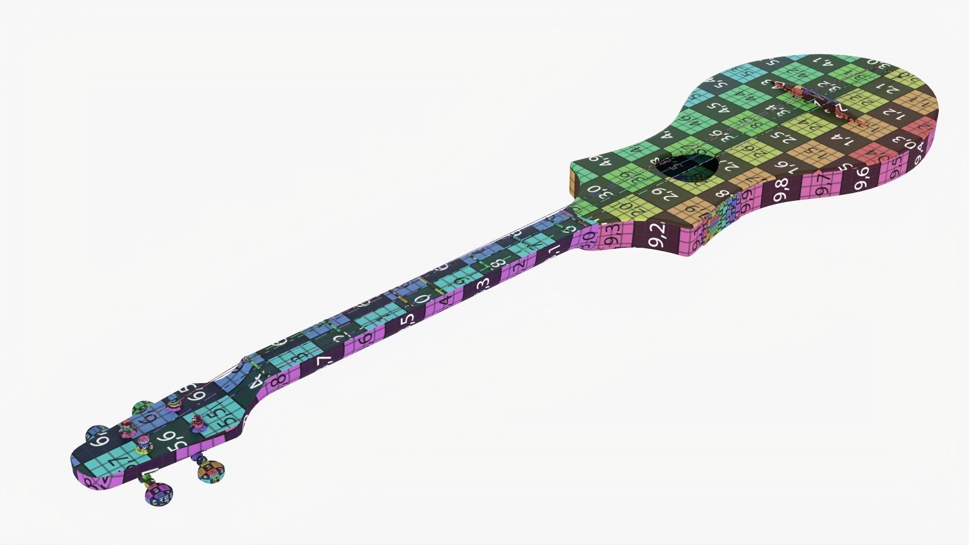 Acoustic instrument 4-string 02 3D model_24